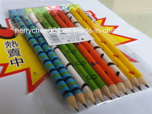 Colorful Printing Pencil with Cartoon Eraser, Sky-015