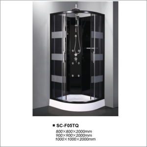 Steam Shower Cabin Box House with Black Aluminum