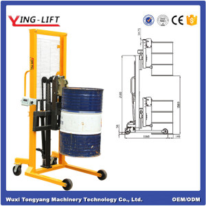 Weighting Scale Hydraulic Lifting Oil Drum Transporter